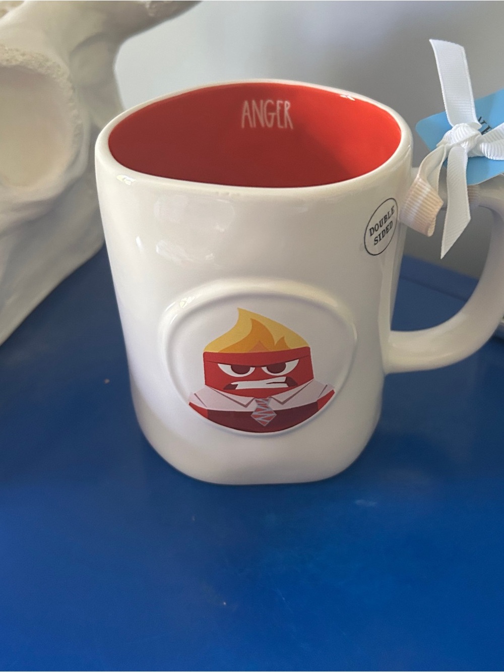 Rae Dunn Disney Pixar Inside Out 2 Anger Fired Up Double Sided Mug - Picture 4 of 8
